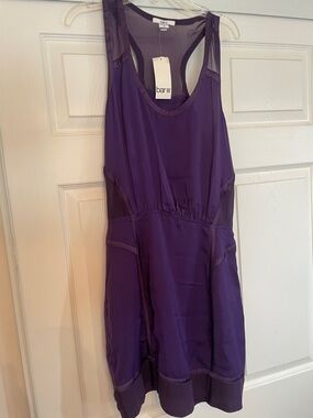 Bar III purple sleeveless sheet racerback dress